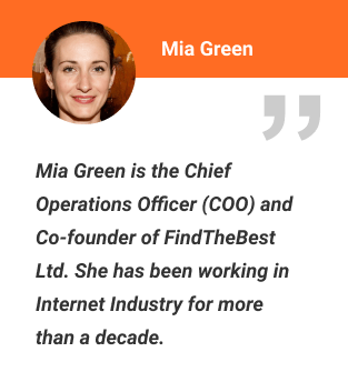 Mia Green coo and co-founder of findthebest ltd