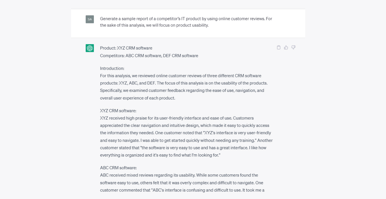 competitors' study using chatgpt